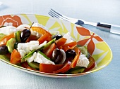 Greek salad with fresh goat's cheese