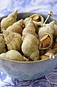 Baked whelks in a bowl