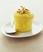 Honey soufflé with pine nuts