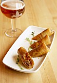 Spring rolls with mince and vegetable filling