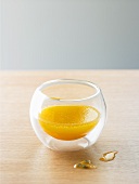 Passion fruit dressing in a glass