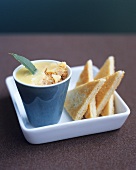 Potted crab with toast (England)