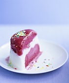 Lemon and berry sorbet with coloured sprinkles