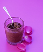Mousse au chocolat with rose water
