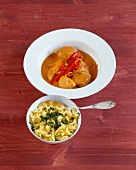 Paprika chicken with spaetzle noodles