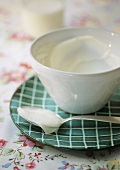 A bowl of yoghurt for breakfast