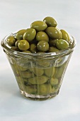 Jar of green olives