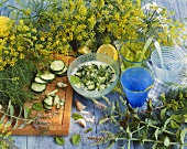 Tzatziki with ingredients