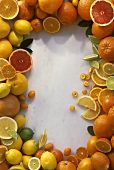 Citrus fruit forming a frame