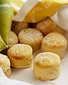 Scones covered with tea towels