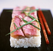 Oshi sushi with pink snapper