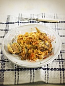 Arroz meloso (fried rice, Spain) with mussels