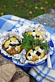 Potatoes with feta and olives