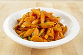 Cooked carrots with parsley