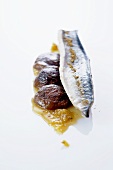 Makrele auf Shiitakepilzen mit Ananaspüree