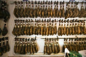 Air dried ham in a shop, De Jabugo la Canada (Jabugo, Spain)