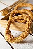 Koulouri (Greek bread with sesame seeds)