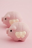 Two lucky pink pigs