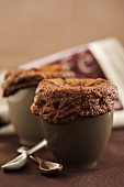 Chocolate cake baked in a cup