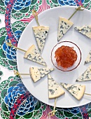 Blue cheese and pear and port jam
