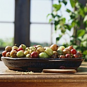 Gooseberries in a dish