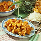 Sweet and sour chicken with pineapple