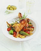 Chicken with vegetables and rosemary