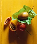 Tamarillos, whole and halved