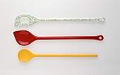 Coloured cooking spoons