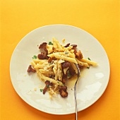 Penne with chanterelles and Parmesan