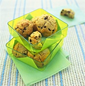 Rock cakes in two plastic dishes (UK)