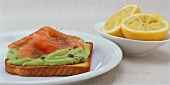 Avocado and salmon on toast