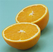 Two orange halves