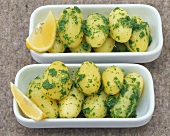 Potatoes with lemon butter and parsley
