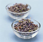 Two bowls of dried lavender flowers