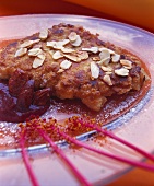 Escalope with flaked almonds