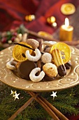 Plate of Christmas biscuits