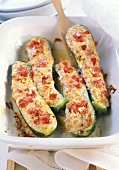 Stuffed courgettes
