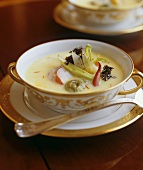 Lobster soup with chicory