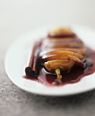 Pear in red wine sauce