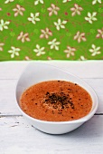 Gazpacho in a soup bowl