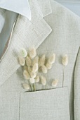 Jacket with dried flowers