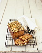 Banana and apricot loaf with seeds