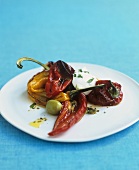Peppers with fresh goat's cheese