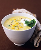 Sweetcorn soup with chilli