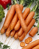 Several carrots, variety 'Bolero'