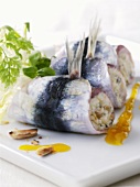 Stuffed sardine rolls