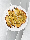 Potato tart with garlic and rosemary