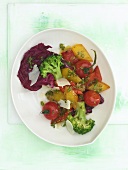 Vegetable salad with Parmesan shavings