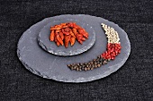 Dried chillies and peppercorns